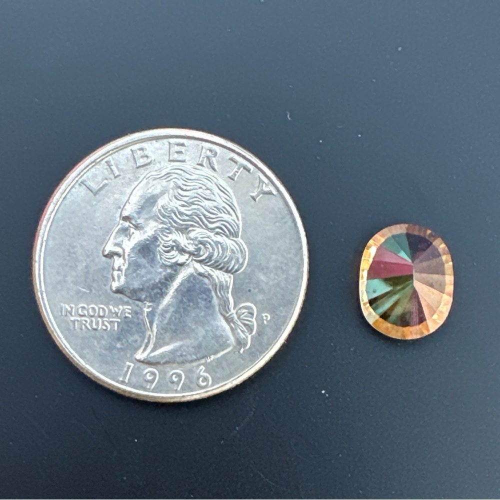 2.44 Cts Natural Mystic Quartz 10X8mm Oval Concave Cut Brazil - Picture 16 of 17
